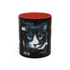Halloween Cat Coffee Mug — Two-Tone Accent 11/15oz - Fall Halloween 2026