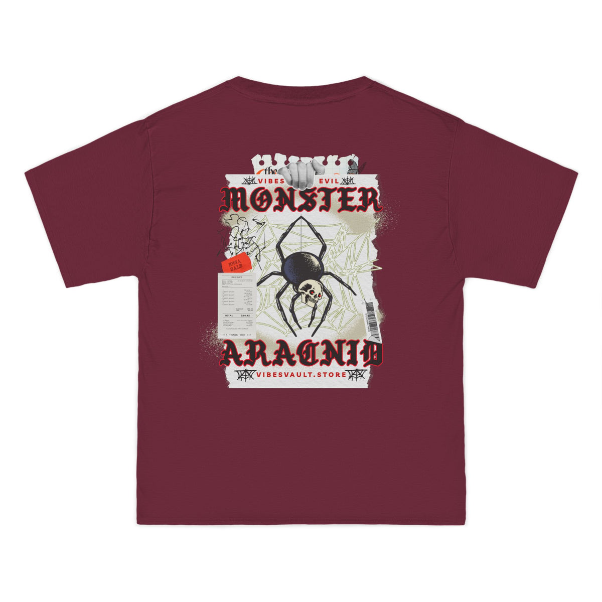 Monster Spider- T-shirt Top - Retro Graphic Tee - Fall Halloween 2026