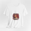 Red Roses Chrome Portrait Bella+Canvas Jersey Tee
