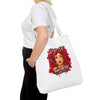 Rose Mosaic Portrait All-Over Print Tote Bag