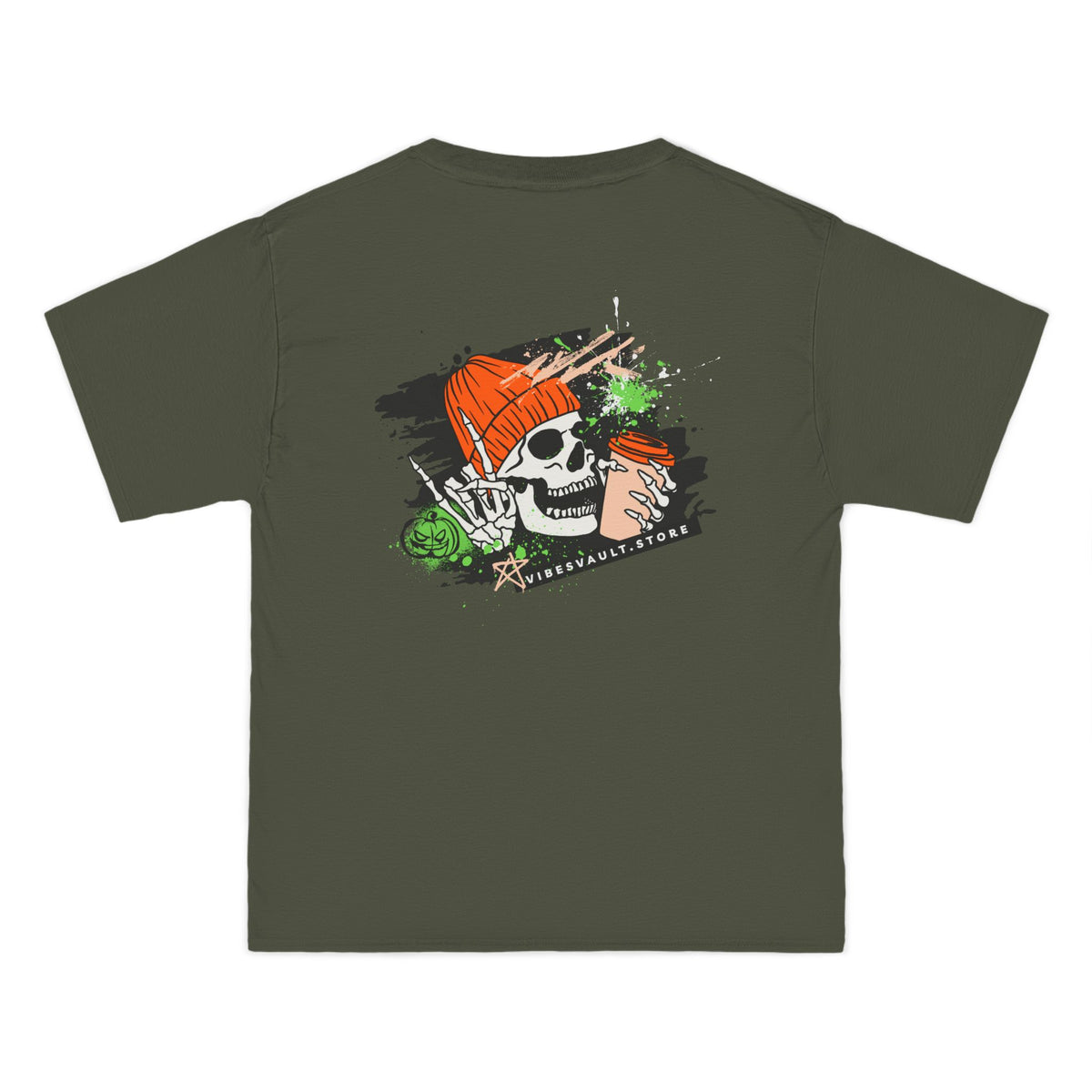 Love Fall Skull Coffee Rock - T-shirt Top - Retro Graphic Tee - Fall Halloween 2026