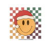 Christmas Smile Sticker — Retro Smiley Face Kiss-Cut Vinyl Decal