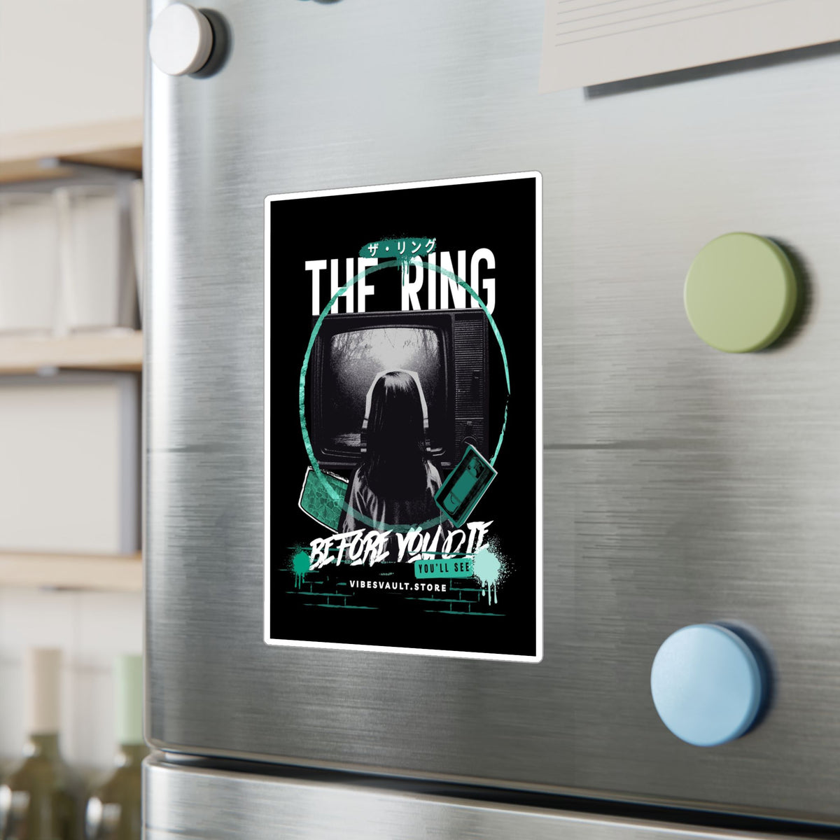 Kiss-Cut Vinyl Decal — "The Ring: Before You Die" Horror Movie Sticker— Halloween 2026