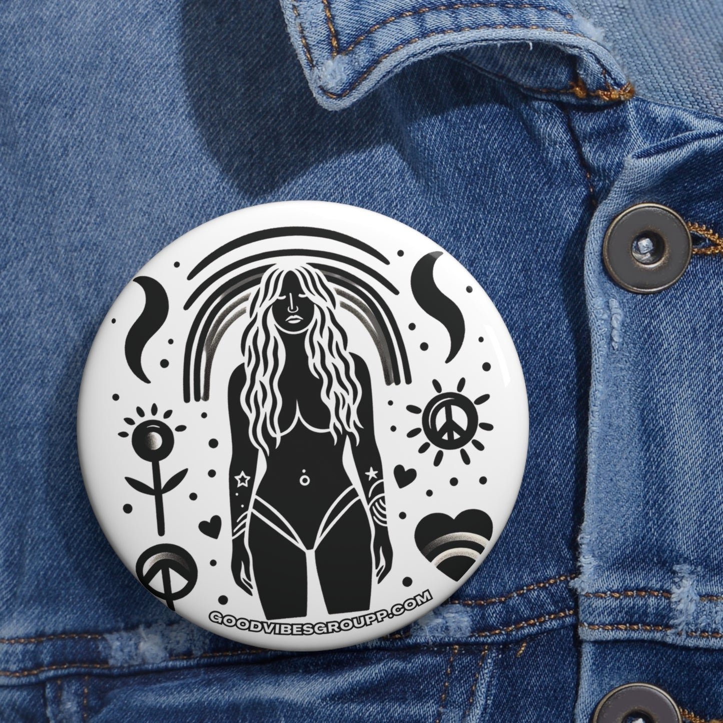 Peace Pin Button