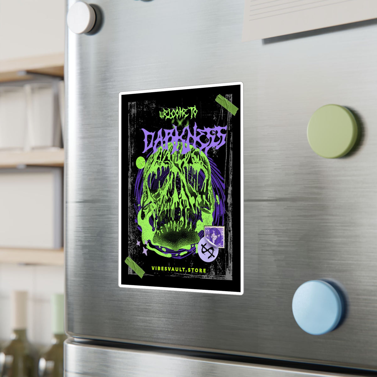 Welcome to Darkness Skull Kiss-Cut Vinyl Decal- Street Vibes — Halloween 2026