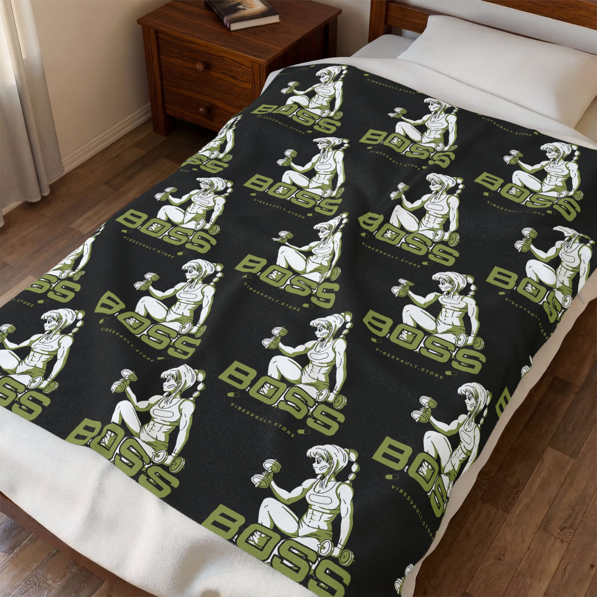 Boss Gym Girl Velveteen Plush Blanket