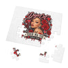 Red Roses Chrome Portrait Jigsaw Puzzle with Tin