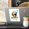 October Vibes Kiss-Cut Vinyl Sticker — Gothic Moon Cat Fall Decal— Halloween 2026