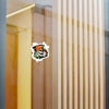 Skull Coffee Sticker — Halloween Skull with Beanie & Pumpkin Kiss-Cut Vinyl Decal— Halloween 2026