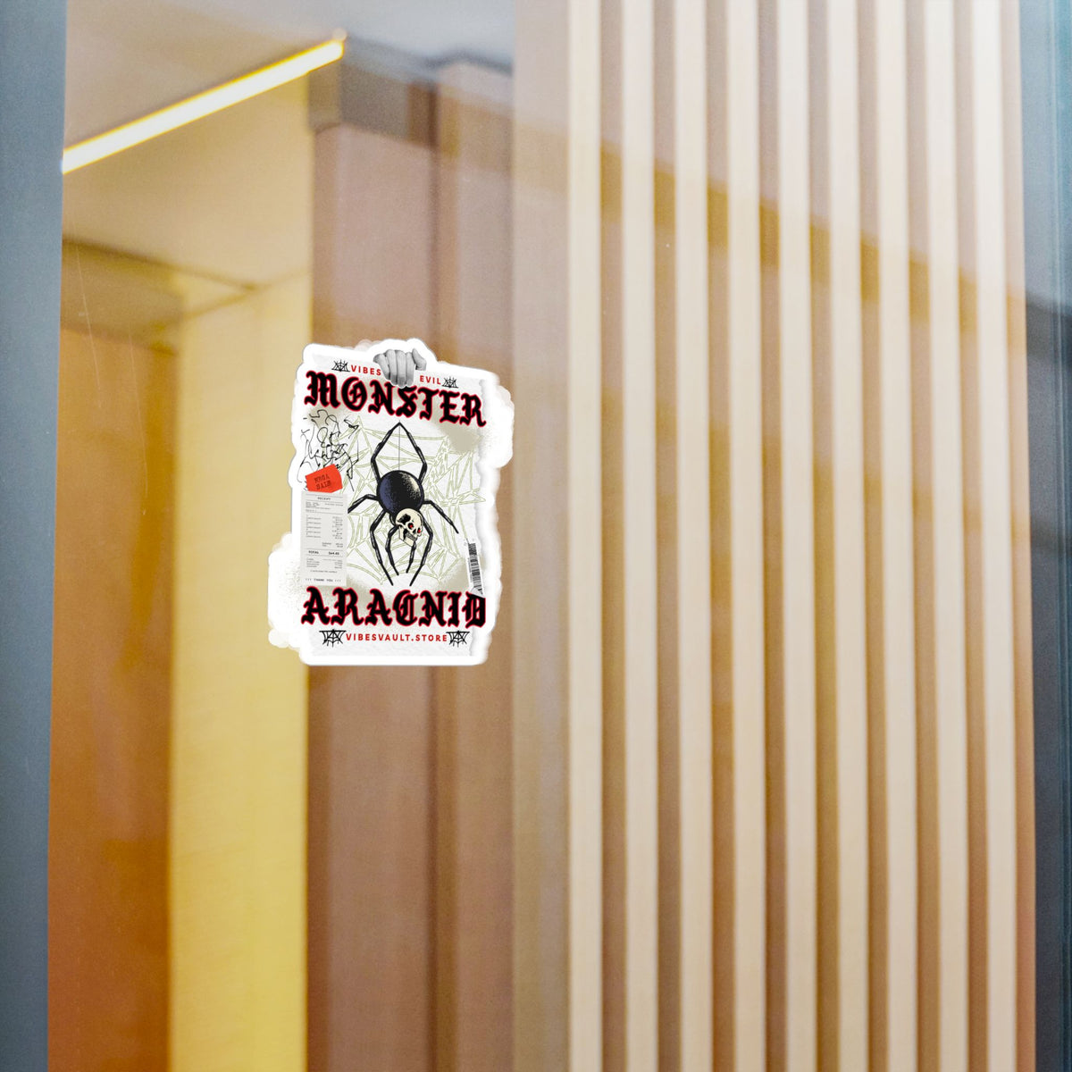Monster Arachnid Kiss-Cut Vinyl Sticker — Gothic Spider Decal — Halloween 2026