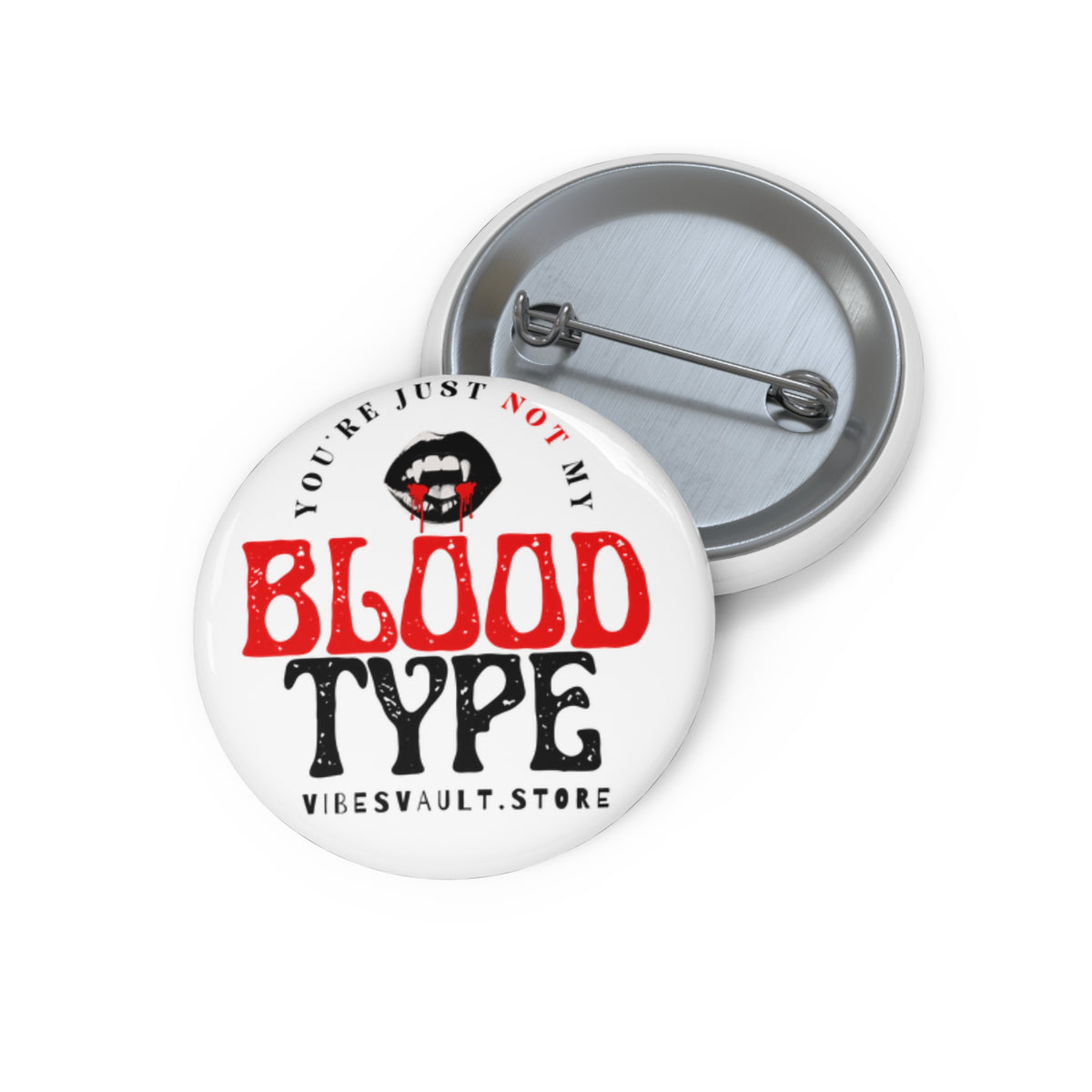 Copy of Pin Button — "You're Just My Blood Type" Vampire Heart Badge - Fall Halloween 2026