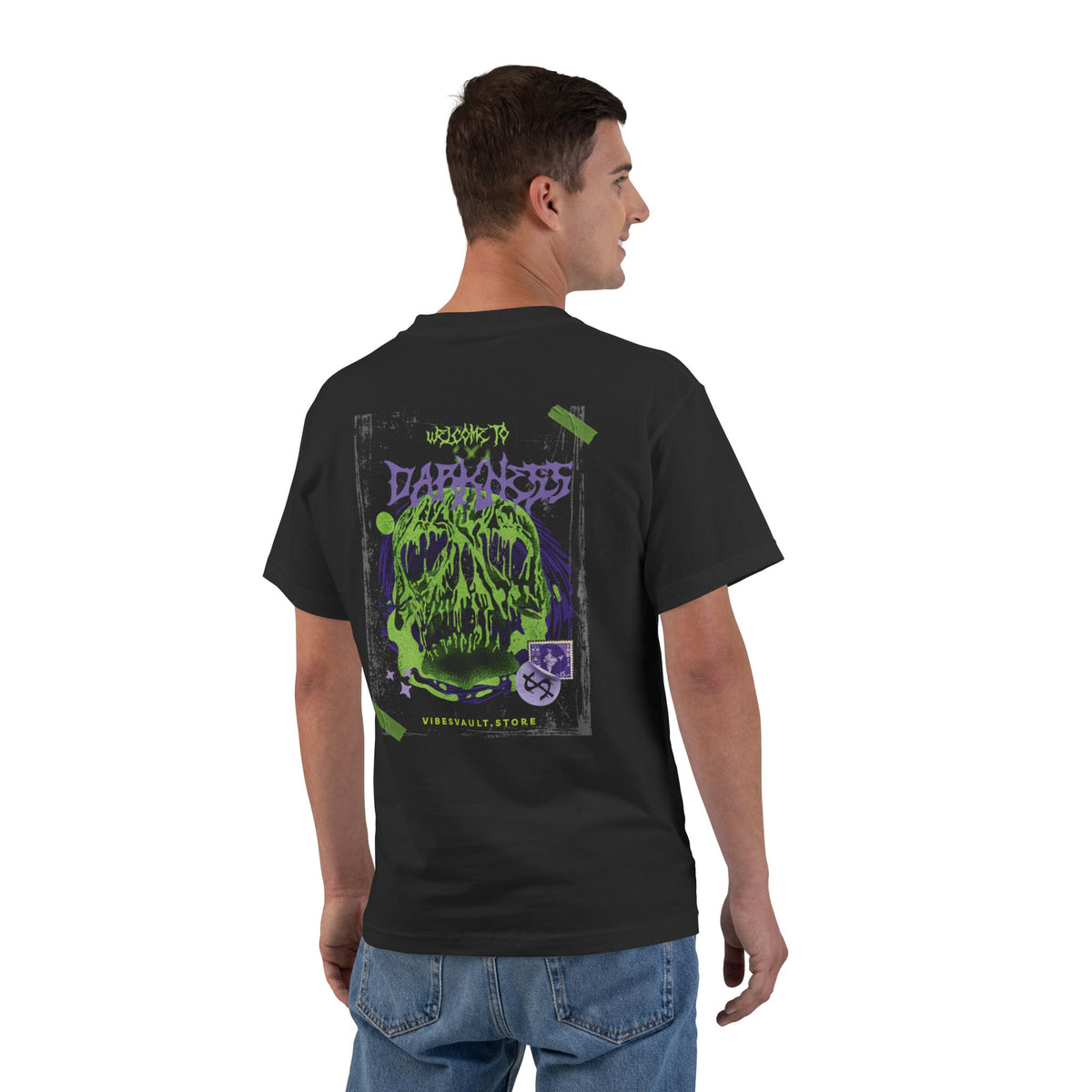 Welcome to the Darkness Skull - Purple and Green- T-shirt Top - Graphic Tee - Fall 2026