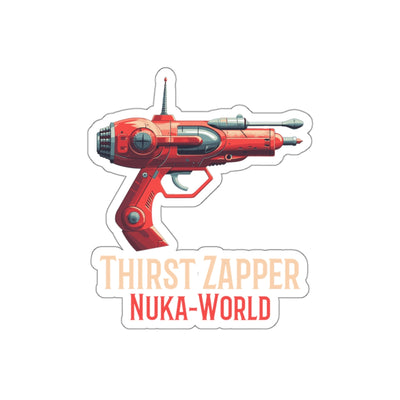 Thirst Zapper Fallout Nuka-World Die-Cut Sticker — Retro Raygun Vinyl Sticker for Laptops & Gaming Gear