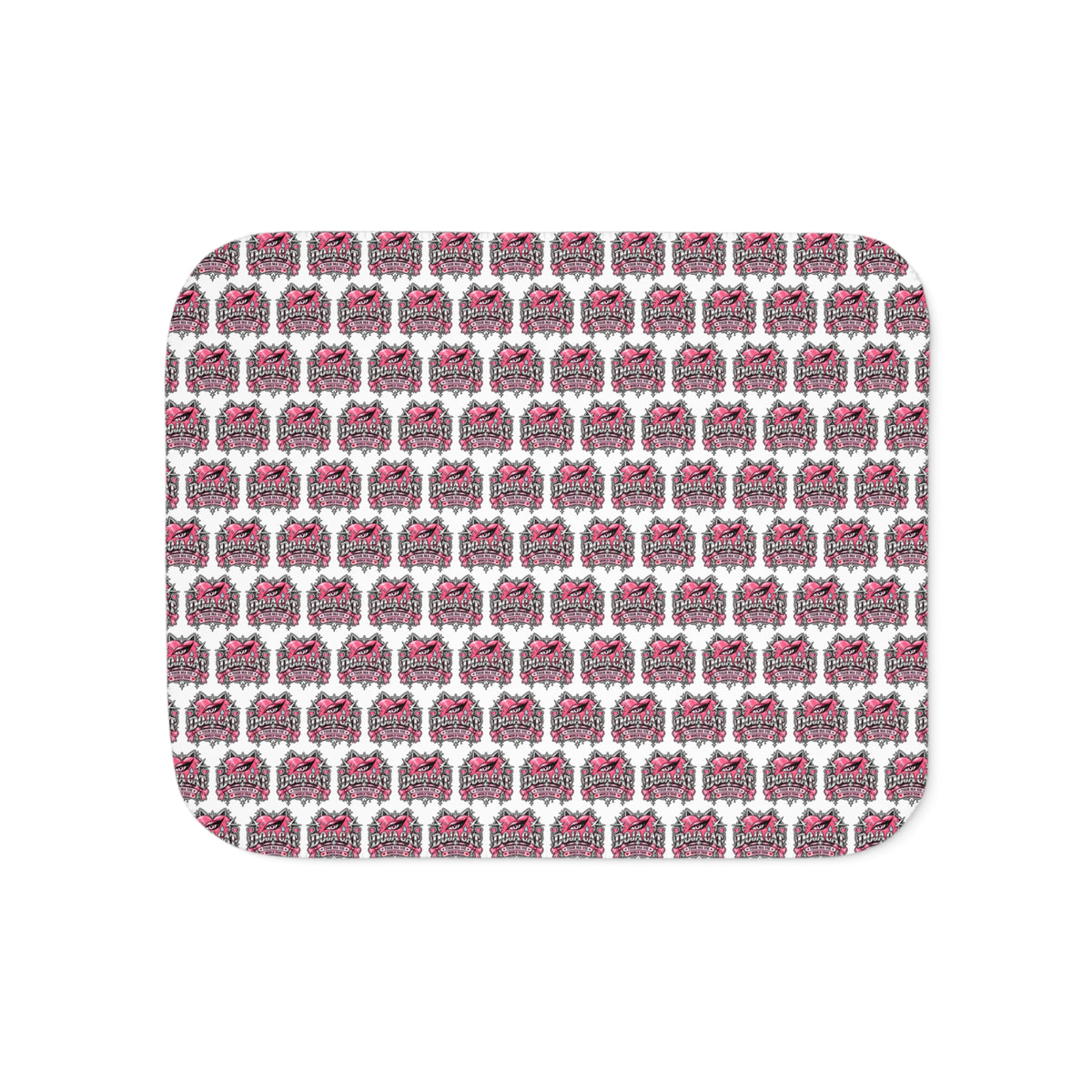 Pink Heart Chrome Eye Sherpa Blanket