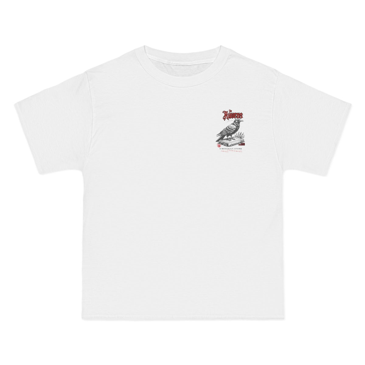 Raven Book Cover - T-shirt Top - Retro Graphic Tee - Fall Halloween 2026