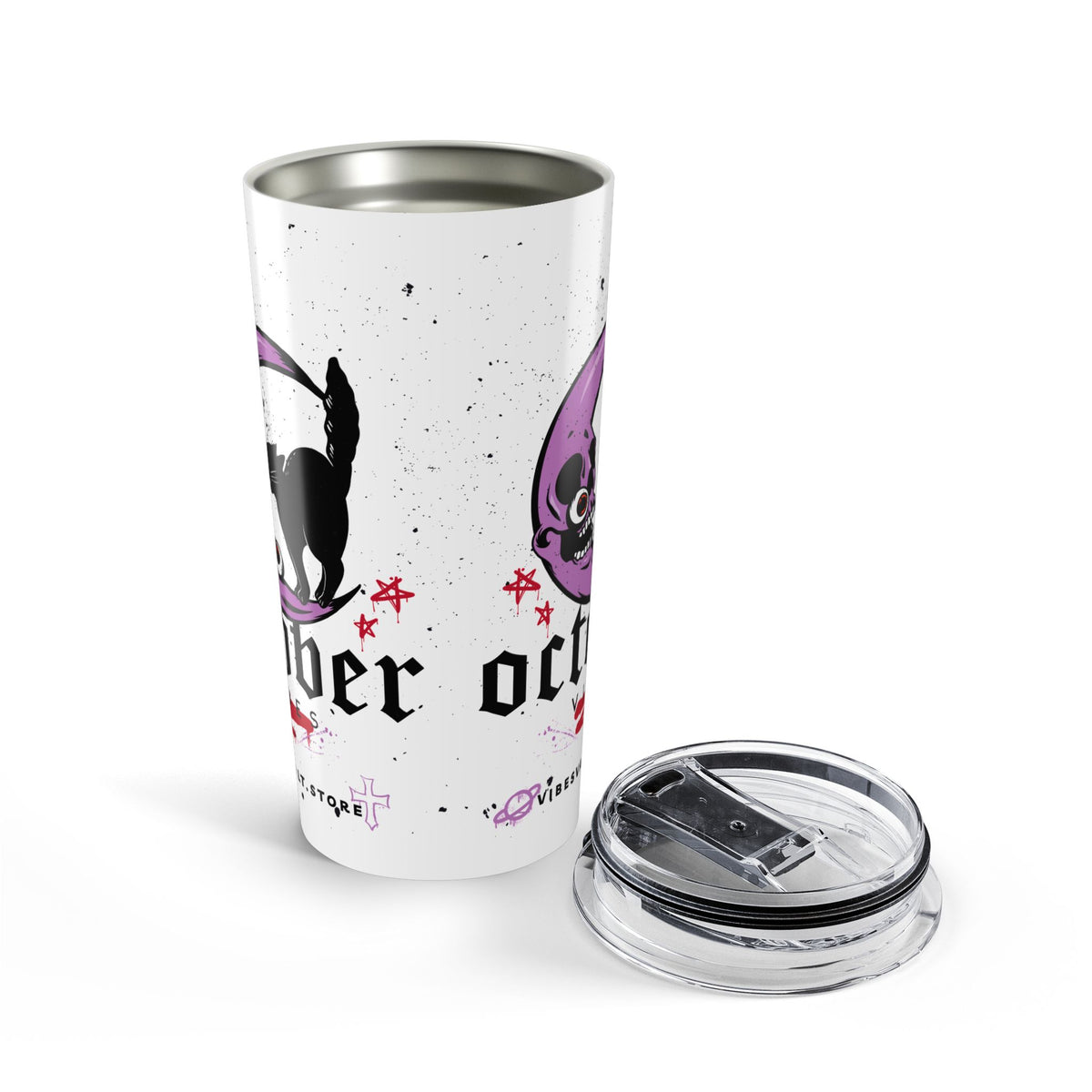 20oz Witchy Cat & Potion Tumbler — Moon Spooky Halloween Travel Cup— Halloween 2026