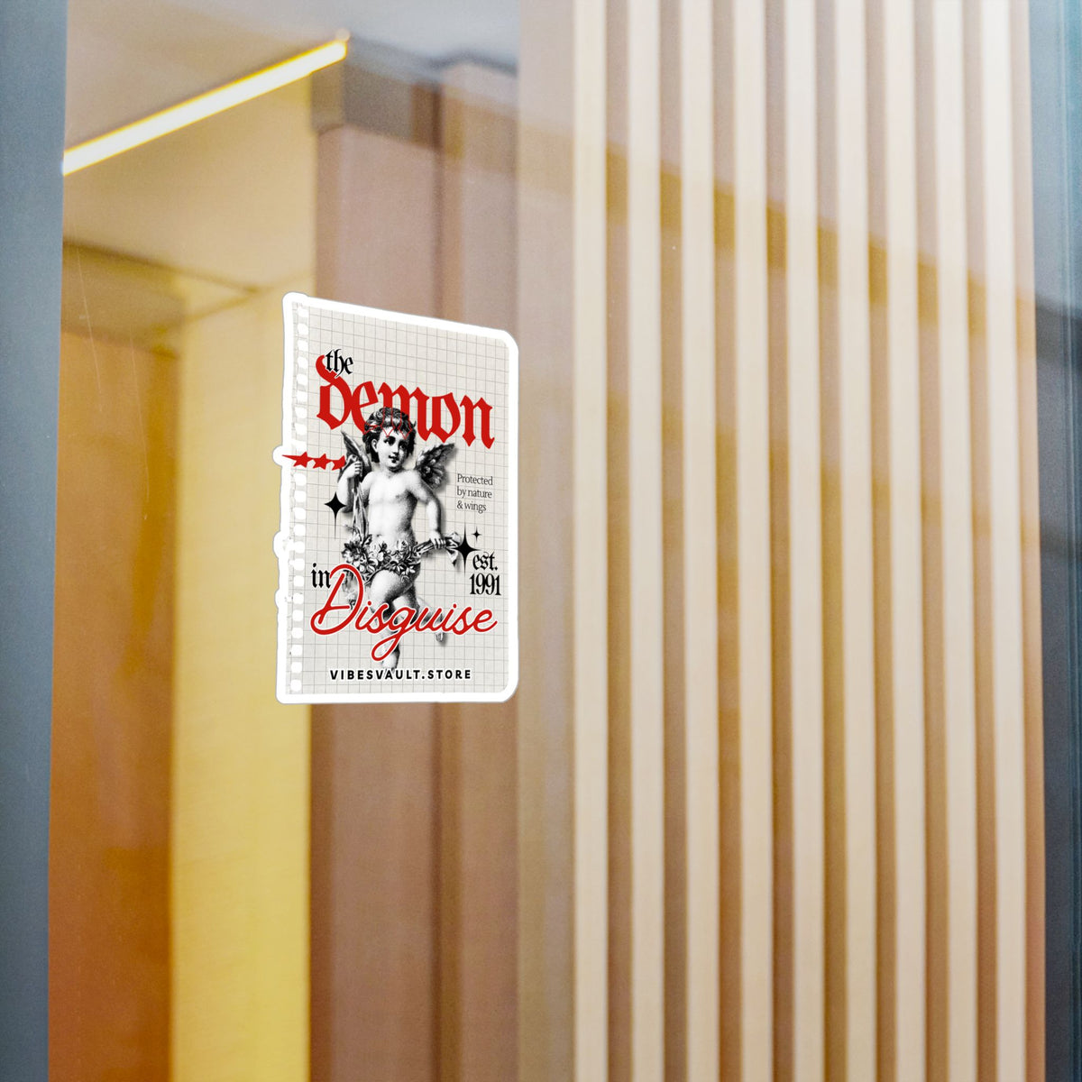The Demon in Disguise Kiss-Cut Vinyl Sticker — Halloween 2026