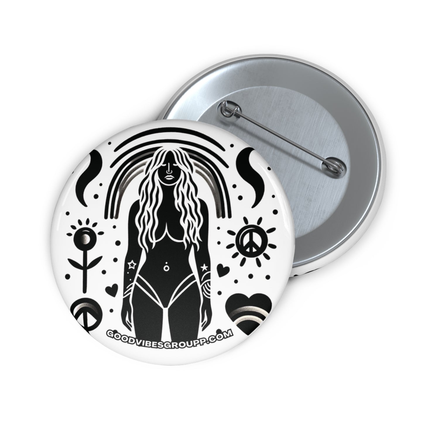 Peace Pin Button