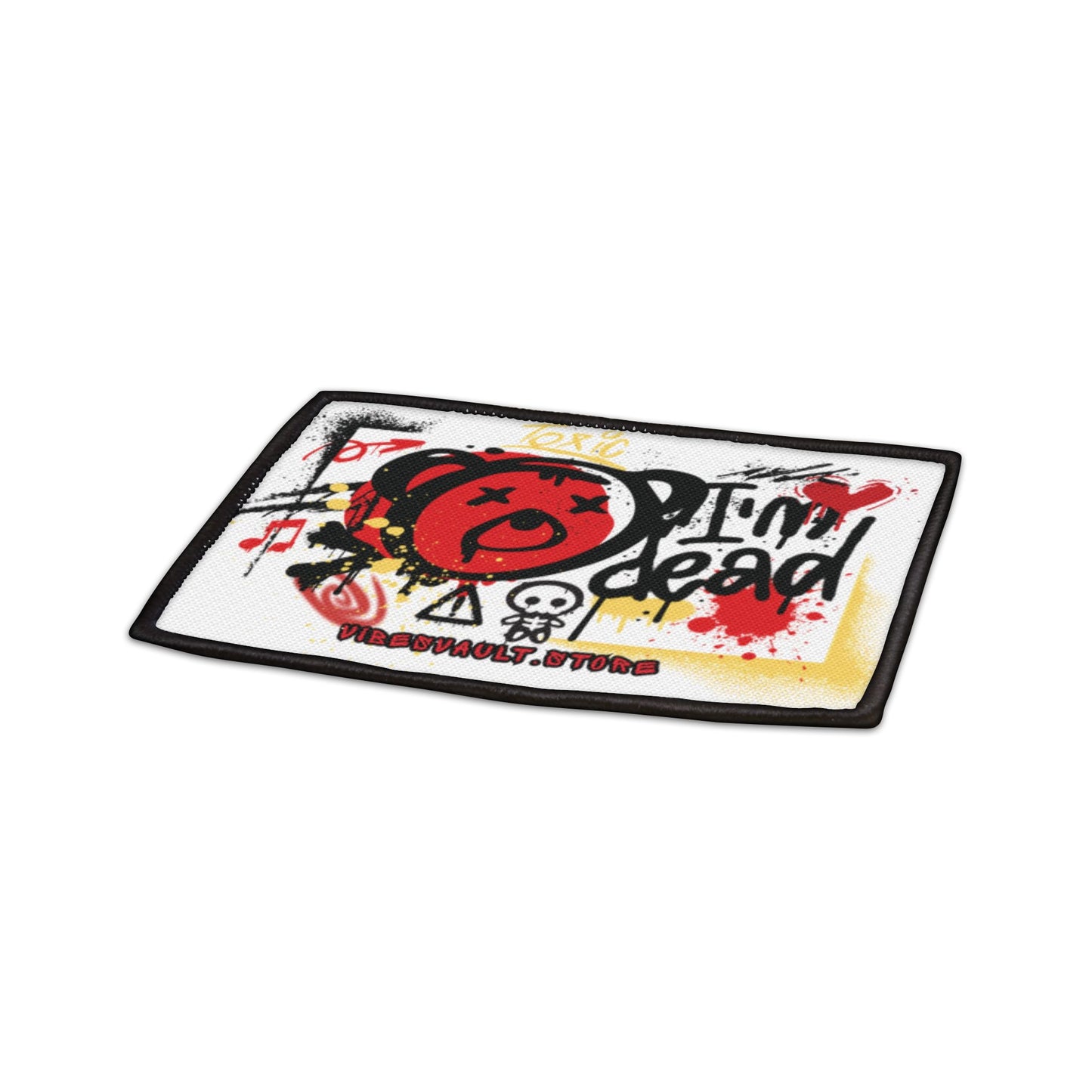 I'm Dead Teddy Bear Iron-On Patch