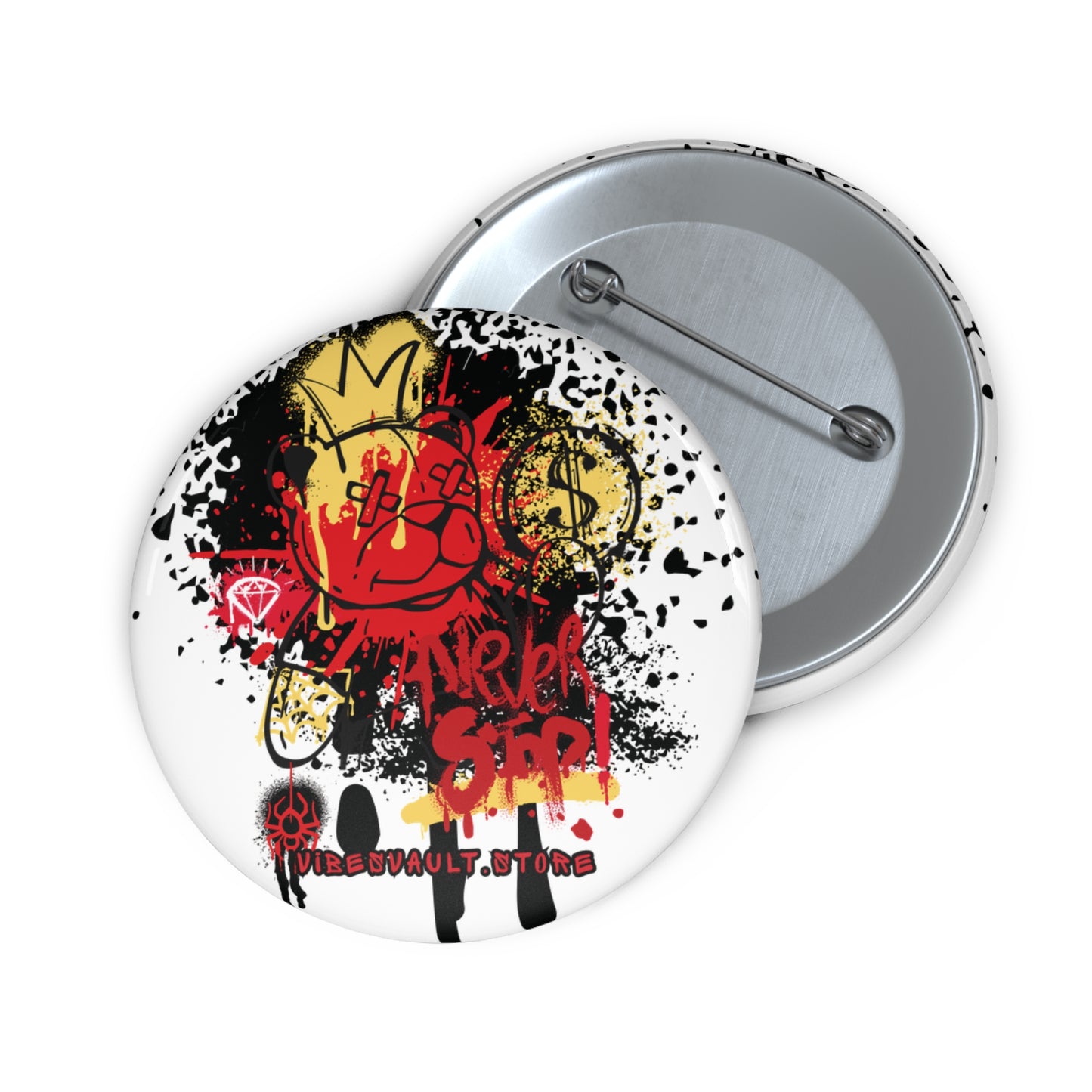Royal Teddy Bear Pin Button