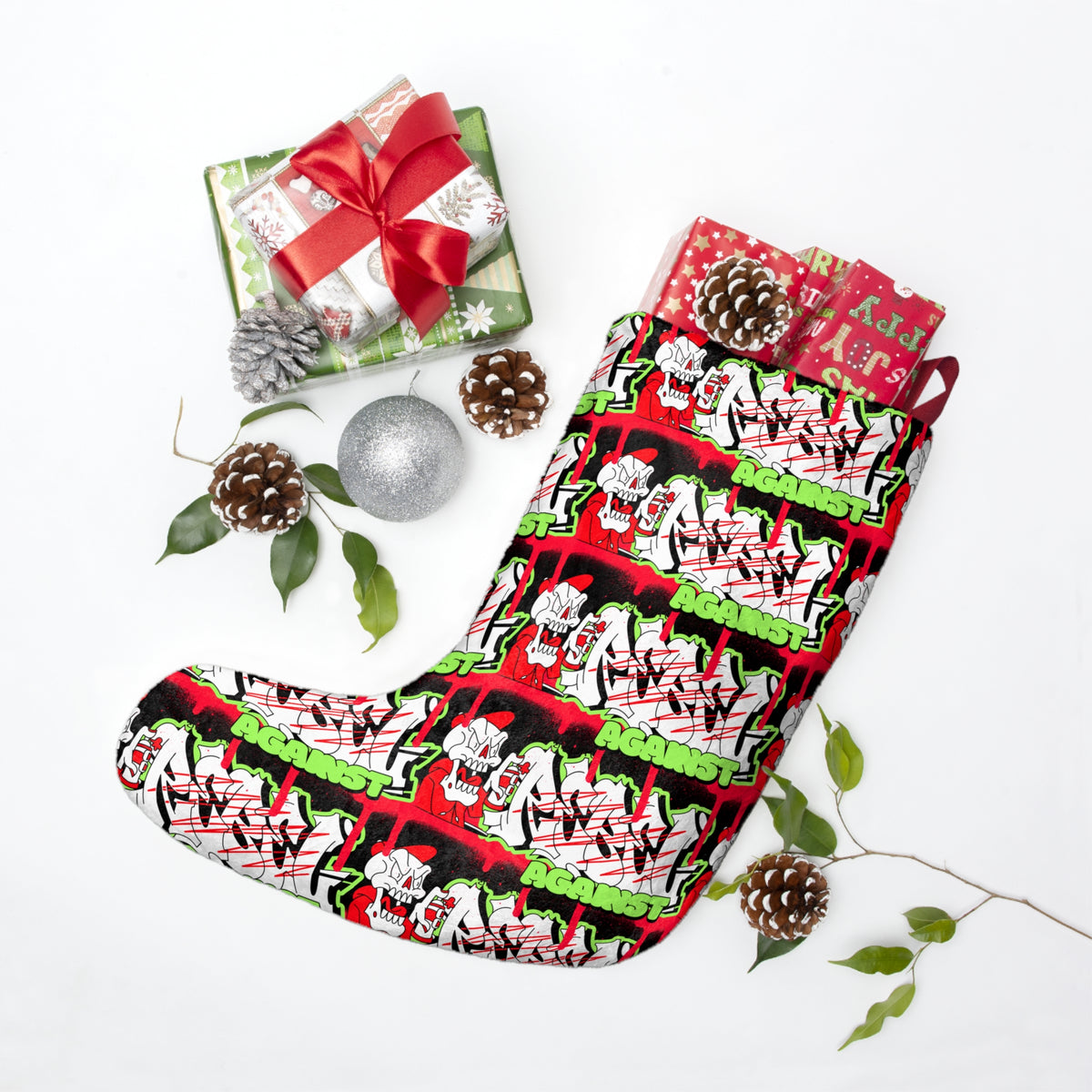 HOLIDAY Skeleton Graffiti Christmas Stockings