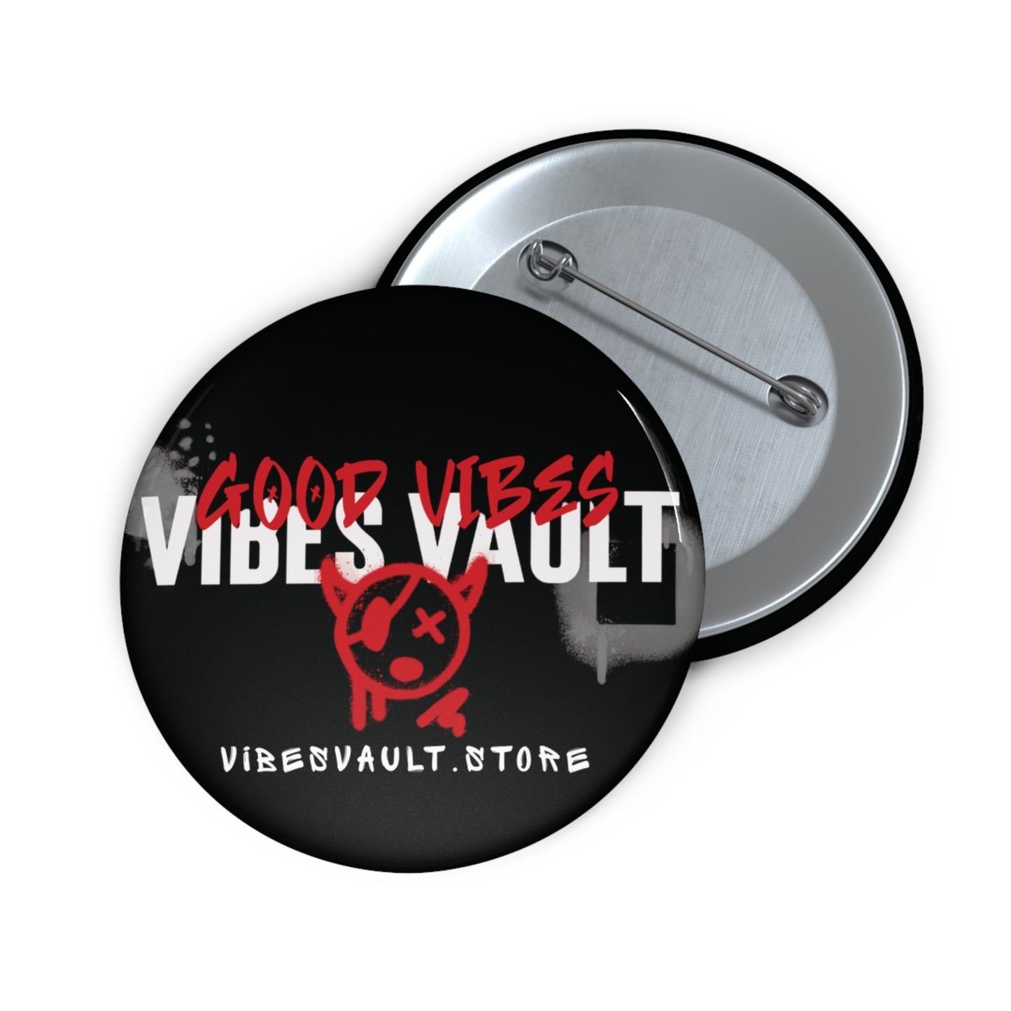 Devil Pirate Good Vibe Pin Button