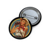 Fallout Nuka Cola Pin-Up Button Pin — Retro Cowgirl Soda Pop Design