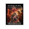 Fallout: New Vegas Quote Die-Cut Sticker — Gas Mask Girl with 'Plowed His Daughter' Caption
