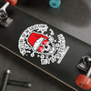 Funny Gothic Christmas Skull Sticker — "When You're Dead Inside But It's Christmas" Vinyl Decal