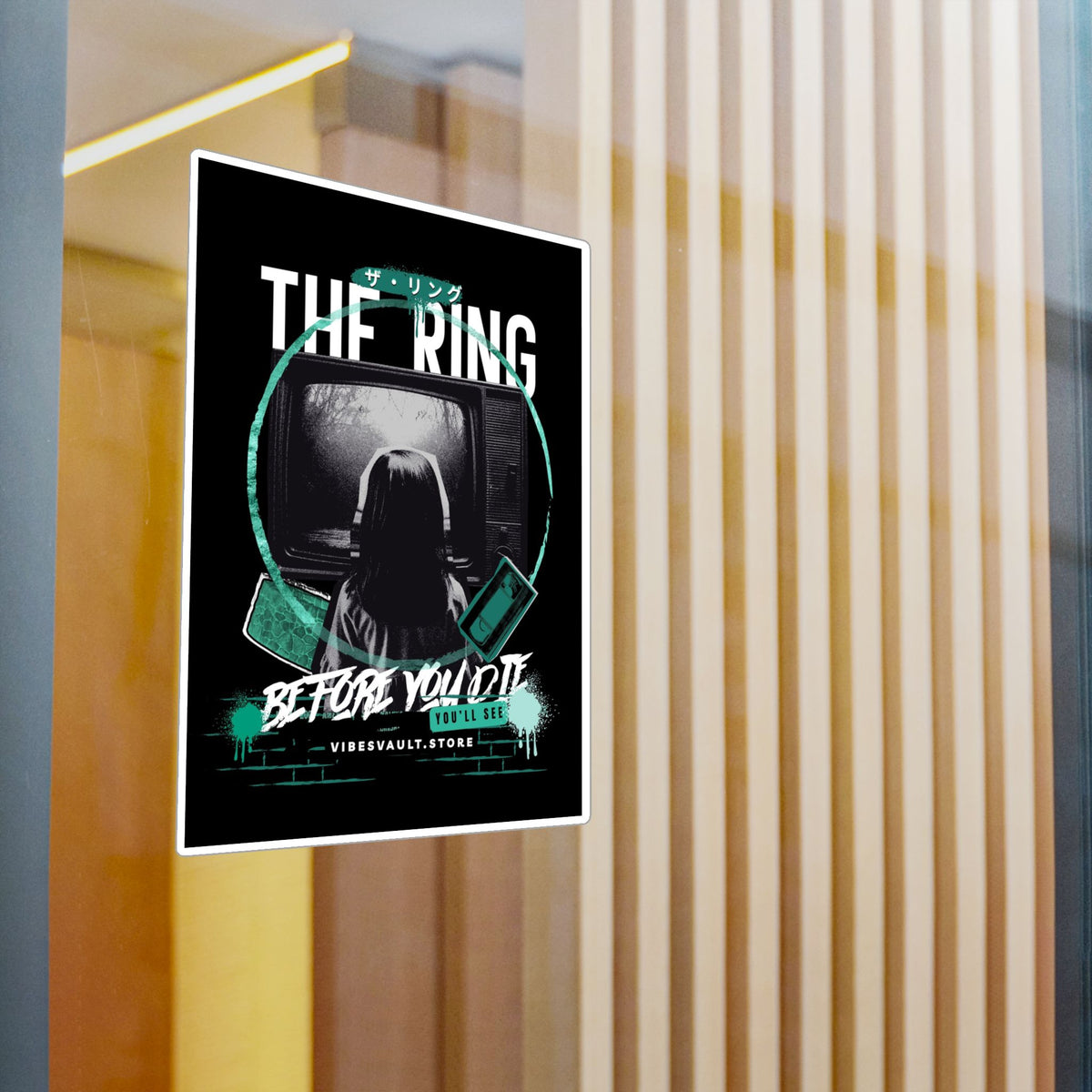 Kiss-Cut Vinyl Decal — "The Ring: Before You Die" Horror Movie Sticker— Halloween 2026