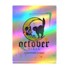 October Vibes Kiss-Cut Vinyl Sticker — Gothic Moon Cat Fall Decal— Halloween 2026