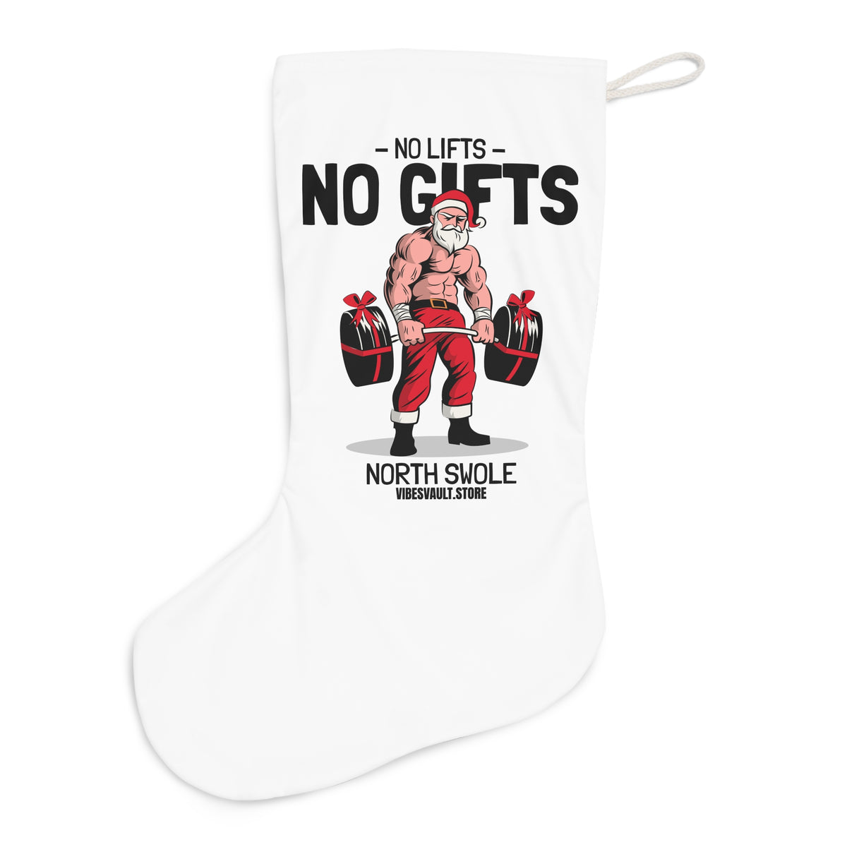 HOLIDAY Santa Lifting Gifts Santa Stocking