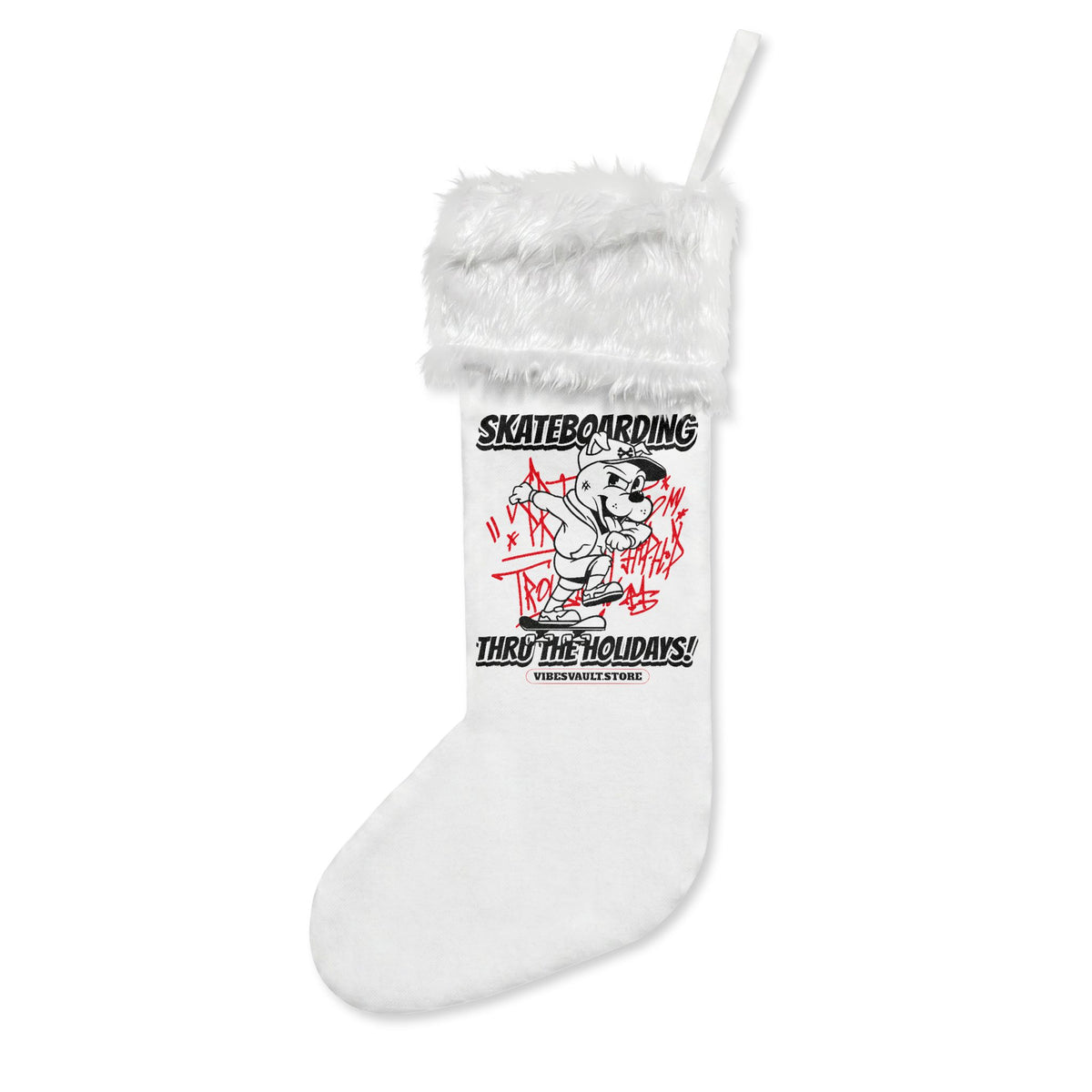 Skateboarding Thru The Holidays Christmas Stocking