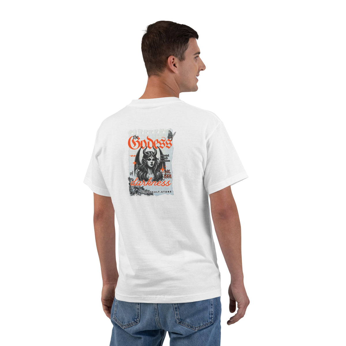 Goddess of Darkness Notebook - T-shirt Top - Retro Graphic Tee - Fall Halloween 2026