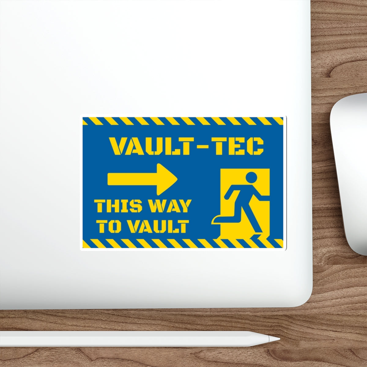 Vault-Tec Fallout Shelter "This Way to Vault" Die-Cut Sticker