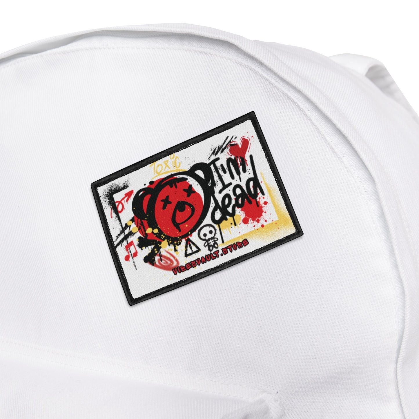I'm Dead Teddy Bear Iron-On Patch