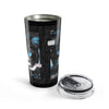 Black Cat Poster 20oz Insulated Tumbler — Blue-Eyed Halloween Movie Night Design— Halloween 2026