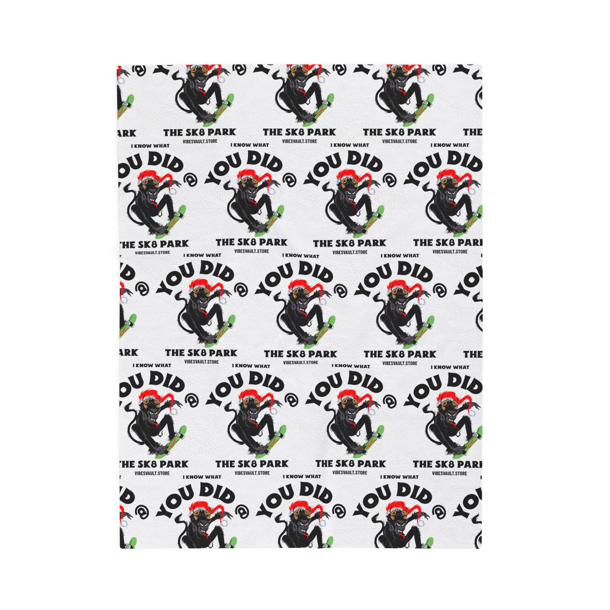 HOLIDAY Skateboarding Krampus Velveteen Plush Blanket