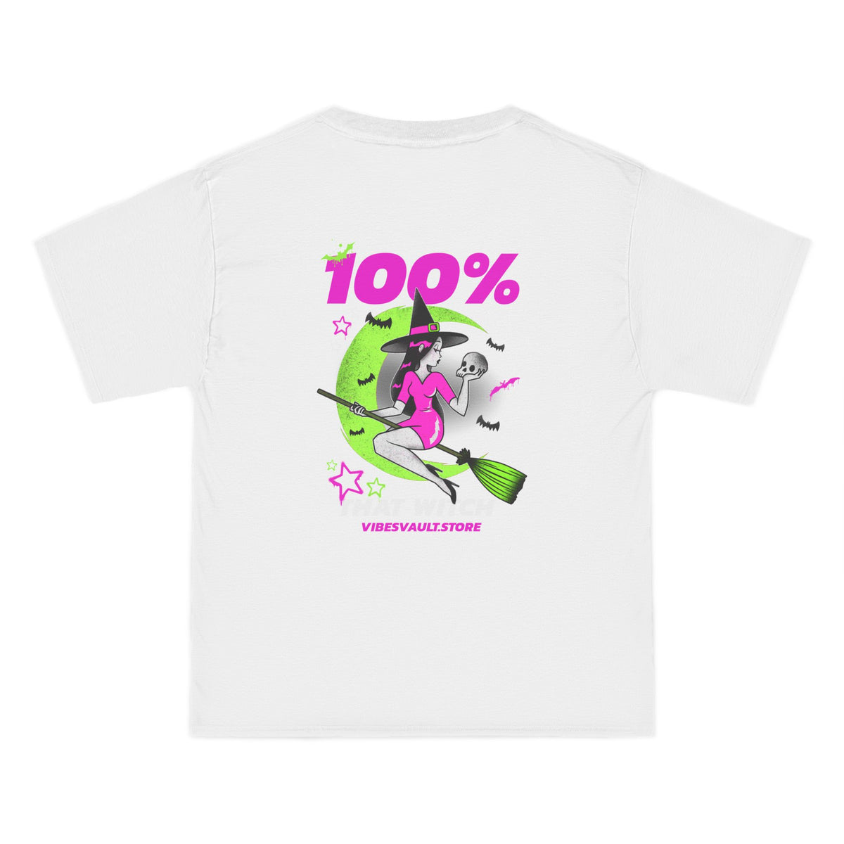 100% That Witch - Shirt Pink Green Neon - T-shirt Top - Retro Graphic Tee - Fall Halloween 2026