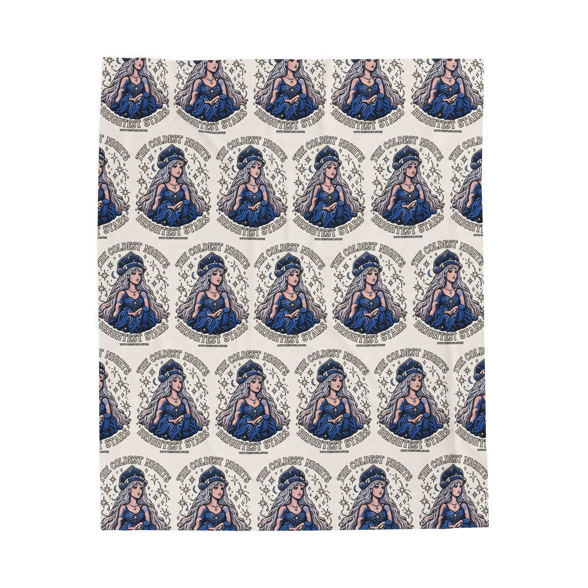 Velveteen Plush Blanket – Winter Ice Queen Patterned Throw