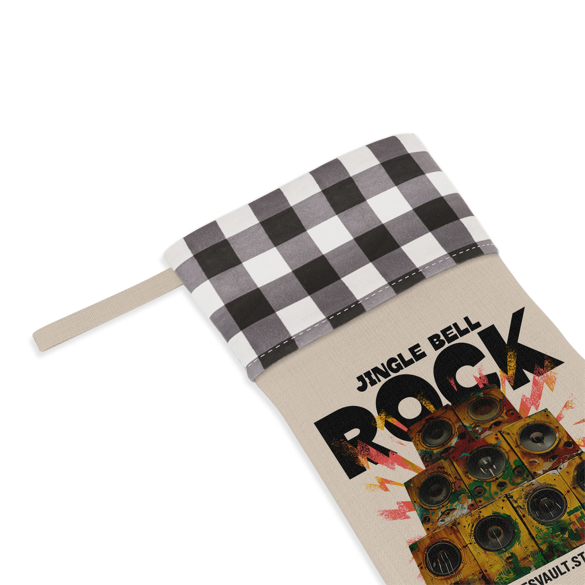 HOLIDAY Vintage Holiday Speakers Christmas Stocking