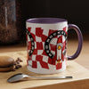 Coffee Mug — Red Rocket Corp Retro Rocket Logo Accent Mug (11/15oz)