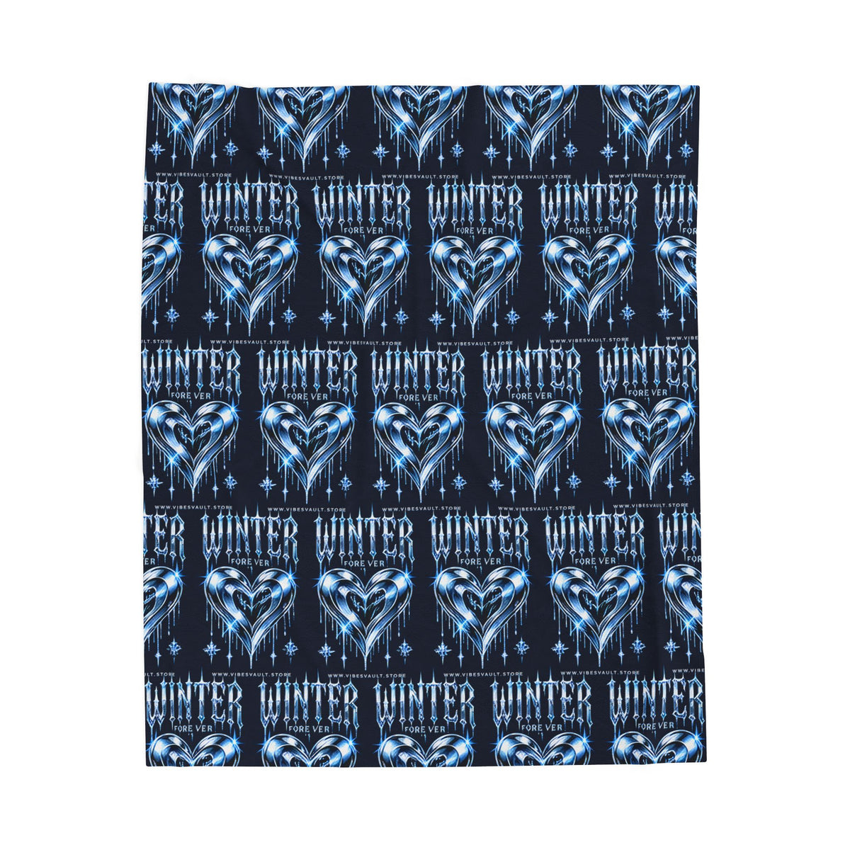 Winter Heart Velveteen Plush Blanket