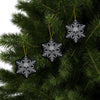 Black Gray Goth Skull Snowflake Christmas Ornament 1pc, 3pcs, 5pcs, or 10pcs