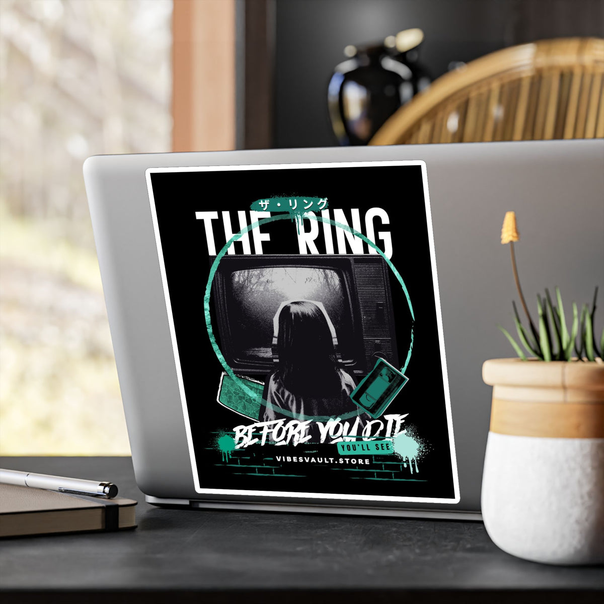 Kiss-Cut Vinyl Decal — "The Ring: Before You Die" Horror Movie Sticker— Halloween 2026
