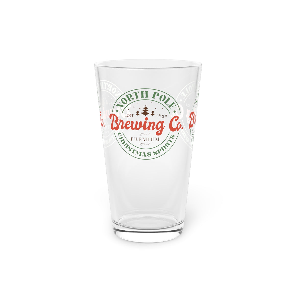 Pint Glass - North Pole Brewing Co. Christmas Holiday Beer Glass (16 oz)