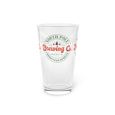 Pint Glass - North Pole Brewing Co. Christmas Holiday Beer Glass (16 oz)