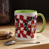 Coffee Mug — Red Rocket Corp Retro Rocket Logo Accent Mug (11/15oz)