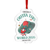 Alien UFO Outta This World Custom Cut Acrylic Ornament