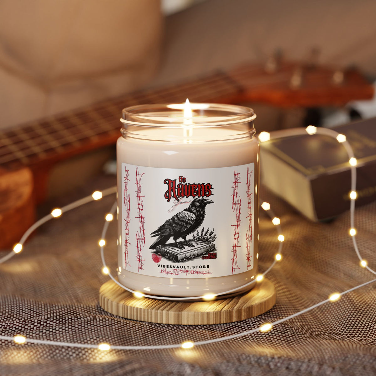 Gothic Raven Scented Soy Candle — 9oz Jar Multiple Scents Available— Halloween 2026